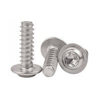 Vis autotaraudeuse ISO7380-2 Torx à tête bombée et bride, SS304, à entraînement hexalobulaire, à queue plate, à filetage intégré