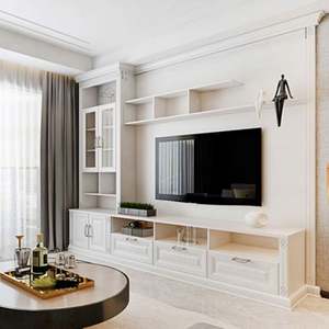 Contemporary Luxury <b>Modern</b> Wooden <b>TV</b> Unit With <b>TV</b> <b>Stand</b> Cabinet - Product Image 4