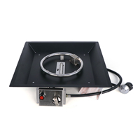 Kit de brûleur de foyer carré au style unique, chauffage extérieur au gaz pour patio