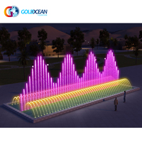 Decoración Para el hogar, fuente de agua con patrón de música controlado por ordenador, para exteriores