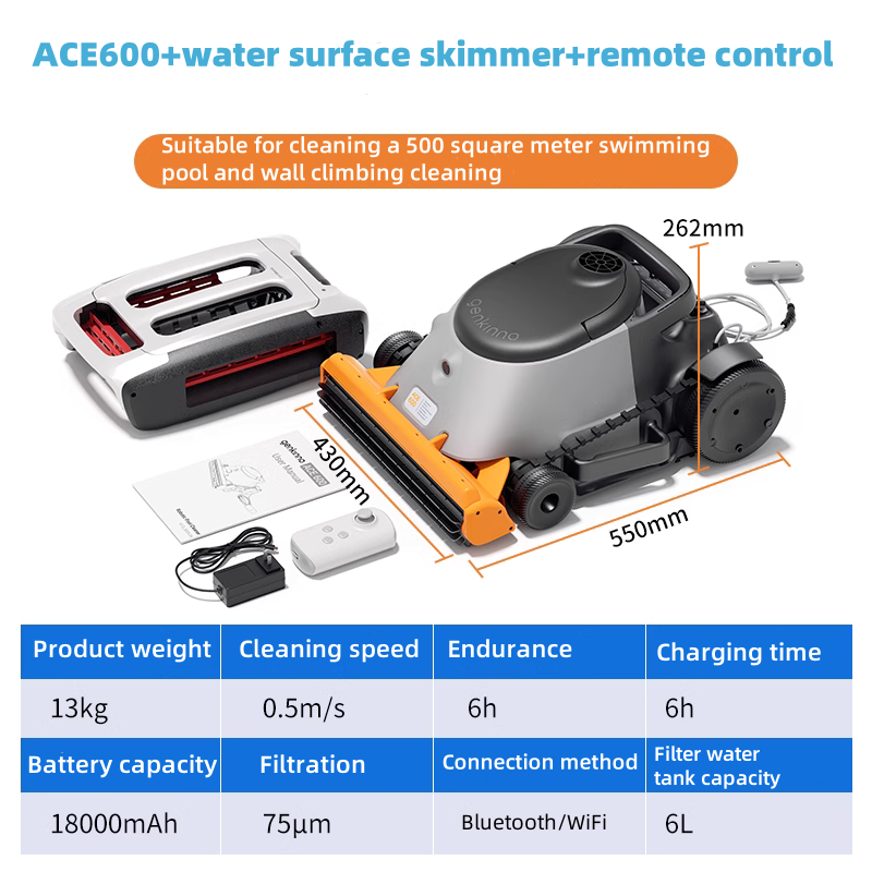 ACE600+écumeur de surface d'eau+rem
