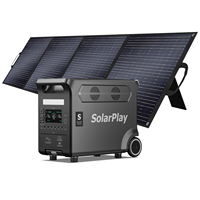 Station portable LiFePO4 3840Wh, sortie 1000W-3600W, charge solaire MPPT, compatible voiture, batterie de secours mobile pour camping, hors réseau