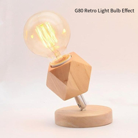 Support de lampe de plafond pivotant, douille murale en bois 27mm E27, support de lampe moderne vintage