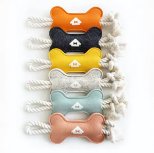 Juguetes Ecológicos Interactivos para Perros, de Fieltro, con Forma de Hueso, Duraderos, para Limpieza Dental, Masticación y Salud Bucal - Product Image 6