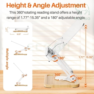 <span class=keywords><strong>Support</strong></span> d'affichage <span class=keywords><strong>pour</strong></span> ordinateur portable et téléphone, plateau de rangement <span class=keywords><strong>pour</strong></span> stylos, <span class=keywords><strong>support</strong></span> de lecture en bois de bambou avec pince <span class=keywords><strong>pour</strong></span> livre - Product Image 3
