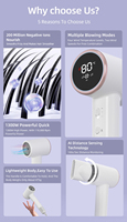 Nouvel Arrivage Sèche-cheveux Électrique Professionnel 1300W avec Moteur BLDC, Détection Intelligente IA, Diffuseur et Souffleur Haute Vitesse pour Hôtels