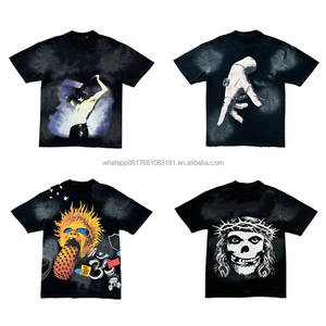 T-Shirt NFC SCAN di Alta Qualità per Uomo, Abbigliamento Hells Y2K Streetwear, Magliette Personalizzate 100% Cotone con Stampa Vintage a Stelle - Product Image 1