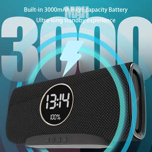 Haut-parleur 16W Blue tooth Caisson de basses portable sans fil Horloge Soundbox Ordinateur à domicile <span class=keywords><strong>Echo</strong></span> Barre de son murale HiFi Stere avec réveil - Product Image 5