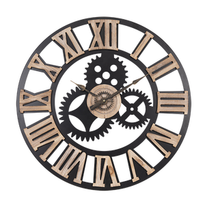 <span class=keywords><strong>Orologio</strong></span> <span class=keywords><strong>da</strong></span> <span class=keywords><strong>Parete</strong></span> Industriale Steampunk <span class=keywords><strong>con</strong></span> Ingranaggi Metallici <span class=keywords><strong>da</strong></span> 60 cm (24 Pollici) <span class=keywords><strong>con</strong></span> Numeri Romani <span class=keywords><strong>in</strong></span> <span class=keywords><strong>Legno</strong></span> Naturale <span class=keywords><strong>in</strong></span> Rilievo - Product Image 1