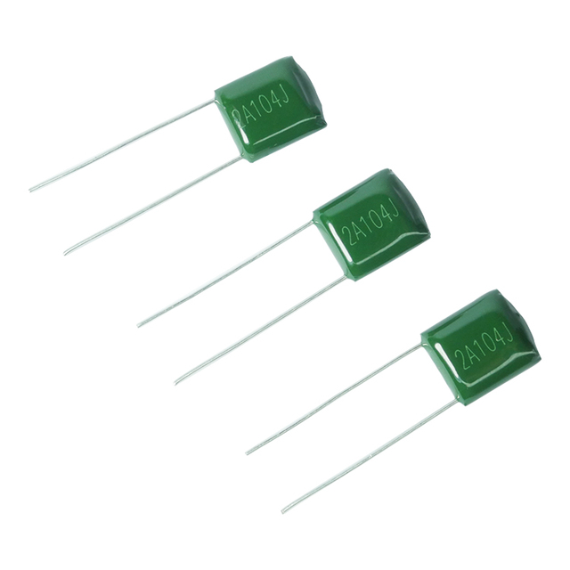 Green Cl11 Capacitor 104J 100V Polyester Film Capacitors 2A104j 100V 0.1Uf 100Nf