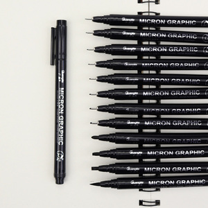 Guangna 8050 - Penna Grafica Micron Nera con 12 Tipi di Punta per Schizzi, Disegno e Calligrafia - Product Image 6