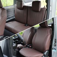 TELLIKA marron personnalisé housse de siège en cuir PU ensemble complet pour Suzuki Jimny 2018-2024 JB64W JB74 accessoires intérieurs pour voiture Jimny