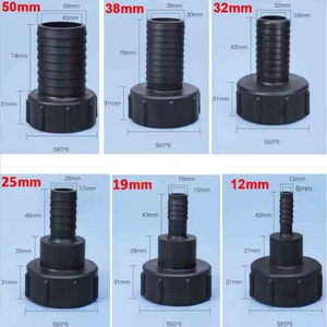 S60 X 6 Water Adapter to 12mm, 19mm, 25mm, 32mm, 38mm, 50mm for Tube PE Quick <b>Valve</b> IBC Water Tote <b>Valve</b> Water Butt Quick <b>Valve</b> - Product Image 2