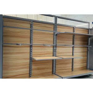 Chic européen panneau perforé en bois modulaire affichage Organisation stockage crochets muraux étagère pour salon supermarché hôtel <span class=keywords><strong>atelier</strong></span> - Product Image 3