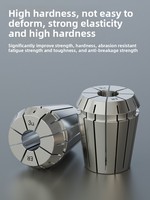 Mandrin de serrage ER ultra-précis ER11 ER16 ER20 ER25 ER32, précision de déviation ≤0,003 mm pour machine de fraisage et de gravure CNC