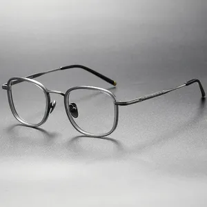 Alcor深センオールチタン眼鏡フレーム眼鏡ノーズパッドなし眼鏡メガネラウンドデザイナー光学フレーム卸売