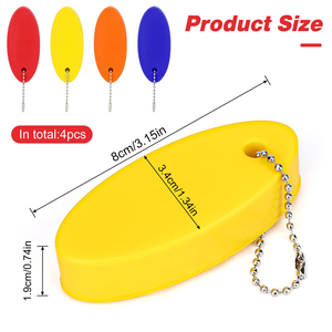 Foam Floating Keychain - Oval Key <b>Float</b> for Boating, <b>Fishing</b>, Sailing & Outdoor Sports - Key Ring Buoy for Easy Retrieval - Product Image 2