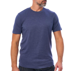 T-shirt 100% in <span class=keywords><strong>lana</strong></span> Merino da <span class=keywords><strong>uomo</strong></span> a Base di resistenza agli odori leggera da viaggio T-shirt morbida canottiera - Product Image 4