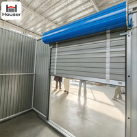 Volet roulant manuel en acier peu encombrant pour unité de stockage de conteneurs, porte roulante robuste pour boîte d'emballage modulaire