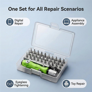 Juego de Destornilladores Portátiles Multifuncionales de Grado Industrial de <span class=keywords><strong>32</strong></span> Piezas con Puntas para Tuercas en Estuche de Plástico para Reparaciones Domésticas - Product Image 4
