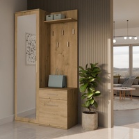 Armoire de Rangement pour Vêtements avec Portes Miroir en Bois, Meuble de Chambre à Coucher, Offre Spéciale