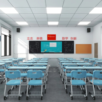 Ensemble Individuel de Bureaux et Chaises en Métal Moderne pour Salles de Classe Scolaires