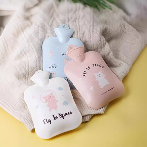 Cartoon Hot Water Bottle Water Filled Mini Plush Fabric Whole Body Office Home Use - Product Image 1