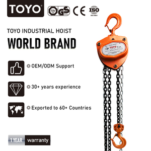 Alat Angkat Rantai Baja Manual Orange 2 Hooks 1T dengan Rantai Galvanis G80 - Product Image 2