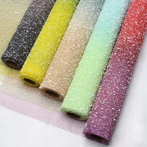 Wholesale Rainbow Polka Dot Tulle Mesh Flower Bouquet Wrapping Net Florist Supplies - Product Image 1