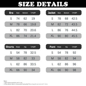 Ensemble de Sport et Yoga pour Femmes à Design Couleur Contraste, avec Soutien-Gorge de Sport à Dos Magnifique, Veste Ajustée, et Shorts & Leggings Taille Haute - Product Image 4