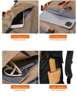 Mochila de Senderismo y Camping para Deportes al Aire Libre, Poliéster, Capacidad de 36-55L, Silbato de Rescate SOS, Resistente al Desgaste, Reduce la Carga