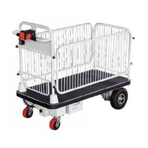Four-Wheel Flatbed Electric Trolley Truck with Platform <strong>Cart</strong> for Hand <strong>Carts</strong> &amp; Trolleys - Product Image 5