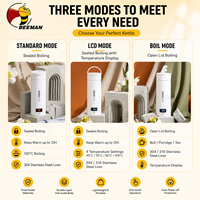 Bouilloire électrique portable BEEMAN, chauffe-eau de voyage avec affichage intelligent de la température, ébullition rapide, maintien au chaud, acier inoxydable 304, OEM