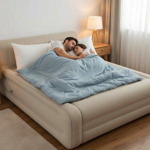 Colchón de aire inflable de tamaño Queen con bomba eléctrica integrada, cama de aire hinchable con cabecero - Product Image 6