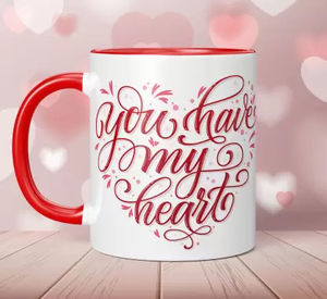 Nuevas tazas bonitas personalizadas, taza de café de cerámica Ins Pink <span class=keywords><strong>Love</strong></span>, taza de café para amantes de los gatos, sublimación, Interior de color de 11oz y mango - Product Image 2
