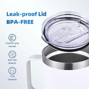 Custom 12oz 14oz 16oz 20oz Stainless Steel Double Wall Thermal Travel Vacuum Tumbler <b>Coffee</b> Mug With Handle - Product Image 3