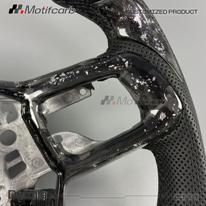 Volant personnalisé en fibre de carbone forgée argentée pour Ford Mustang 7ème génération 2024-2026 S650 Dark Horse GT GTD Shelby Coupé - Product Image 4