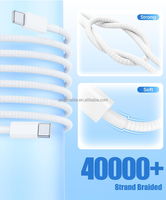 Nylon trenzado 240W USB C a USB C Cable TIPO C Cable de carga rápida para iPhone 16 15 Samsung Android Cable de transferencia de datos de carga