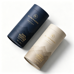 Elegant Custom Paper <b>Round</b> Cylinder Tube <b>Box</b> for Luxury Perfume Cosmetic Gold Foil Logo Matte Finishing Custom Print Wholesale - Product Image 5
