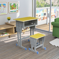 Ensemble chaise et bureau pliables modernes à hauteur réglable, structure métallique durable, matériau en bois écologique, pour étudiants, école, salon