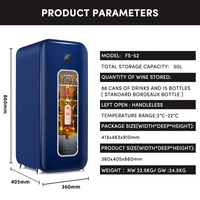Cave à vin et à bière colorée personnalisée Vinopro pour usage domestique 22 bouteilles Cave à vin Réfrigérateur à vin 50L