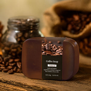Venta al por mayor <span class=keywords><strong>café</strong></span> jabón exfoliante vegano orgánico planta aceite esencial Natural hecho a mano barra de jabón - Product Image 1
