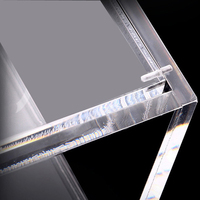 Cube en plastique d'affichage de bijoux en acrylique transparent personnalisé de haute qualité avec couvercle en plexiglas Rose éternelle