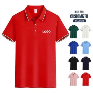 Camiseta Polo Personalizada con Bordado para Hombre, en Oferta, Lisa, Transpirable, de Secado Rápido, Elástica, Cómoda, Informal, Uniforme de Trabajo - Product Image 1
