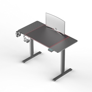 Bureau de jeu en forme de L électrique ergonomique et réglable pour ordinateur, noir, prix usine 2022 - Product Image 2