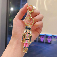 Porte-clés Casse-Noisette Personnalisé XR, Breloque de Noël, Porte-clés de Noël en Métal avec Strass, Vente en Gros, Émail