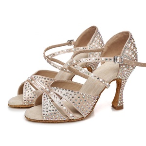 Chaussures <span class=keywords><strong>de</strong></span> <span class=keywords><strong>danse</strong></span> latine pour femmes, souliers <span class=keywords><strong>de</strong></span> qualité supérieure en satin + perle et <span class=keywords><strong>diamant</strong></span>, pour adultes, nouveauté, L428 - Product Image 1