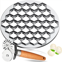 Machine à raviolis en alliage d'aluminium durable avec moule à dumplings à 37 trous, plateau de pressage pour pâte, outils de pâtisserie faits à la main