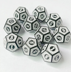 D12 Dnd <span class=keywords><strong>Dés</strong></span> en plastique acrylique rétro couleur unique, numéro 1-<span class=keywords><strong>12</strong></span>, <span class=keywords><strong>dés</strong></span> <span class=keywords><strong>à</strong></span> <span class=keywords><strong>12</strong></span> <span class=keywords><strong>faces</strong></span> pour jeux de rôle - Product Image 6