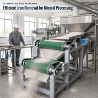 Séparateur magnétique à haute intensité à rouleaux magnétiques doubles pour la purification et l'élimination des impuretés des minéraux non métalliques